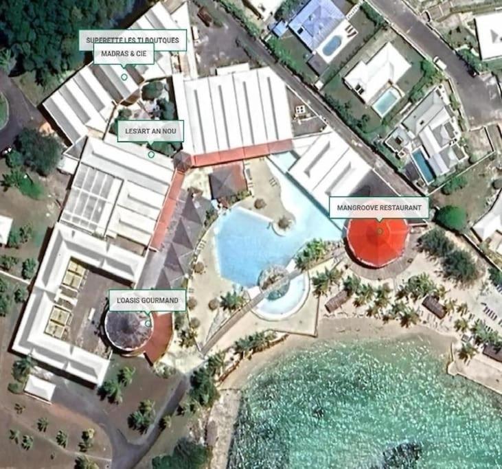 Studio Bord De Mer Avec Piscine - Le Manganao, Saint-Francois Kültér fotó
